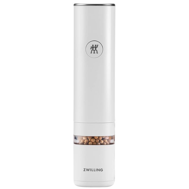 ZWILLING Enfinigy 53103-700 Enfinigy Electric Mill, White, Salt and Pepper Mill, Rechargeable, Adjustable Coarseness