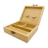 Headchef HCB3 Bamboo Wooden Rolling Storage Box, Brown
