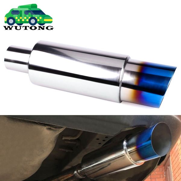 Car Rear Exhaust Pipe Tail Muffler Tip Auto Accessories Replace Kit Burnt Blue