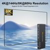 HDMI KVM Switch 1 Monitors 2 Computers 8K60Hz EDID Simulation USB3.0 KVM Switch for 2 Computers Share Dual Monitors and 4 USB Devices withRemote Control