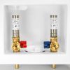 EFIELD Washing Machine Box , 1/4 Turn Valves, 1/2" Crimp Pex Inlet / SS Arrestor
