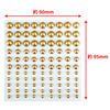 141 Rhinestone Sticker (Deco Sticker), Pearl Type, 0.2 - 0.3 inches (4 - 8 mm), Matte Gold