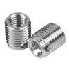 Akozon Thread Repair Insert, 10pcs 308 Type 3-hole SUS303 Stainless Steel Self-tapping Screw Thread Inserts (#4)