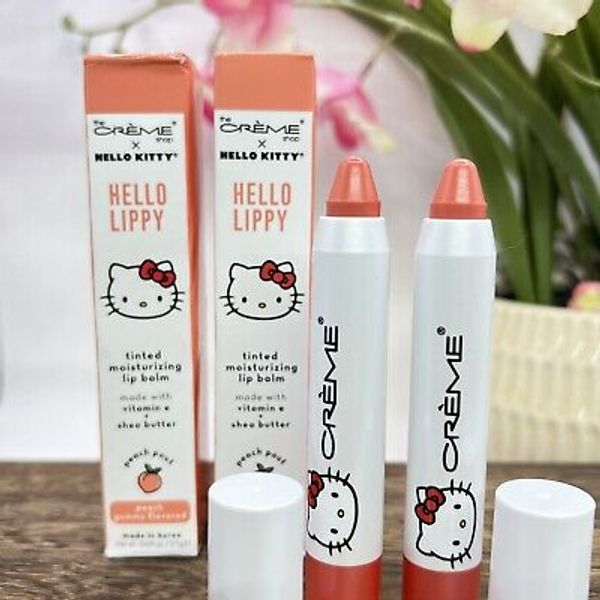 2pk The Creme x Hello Kitty HELLO LIPPY Peach Gummy Tinted Moisturizing Lip Balm