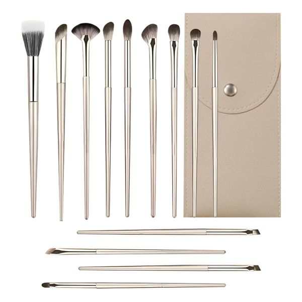 HSAJS 13 Stück Pinselset Makeup Professionelles Make Up Pinsel Set Augenpinsel Lidschatten Foundation Pinsel Concealer Pinsel Schminkpinsel Set Makeup Brushes Set mit Pu-Leder Tasche(13 Stück)