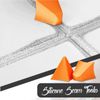 Cosmeria 2 pieces silicone seam tools, reusable silicone puller tool, smoothing tool for kitchen & bathroom, sealing tool for precise seam processing