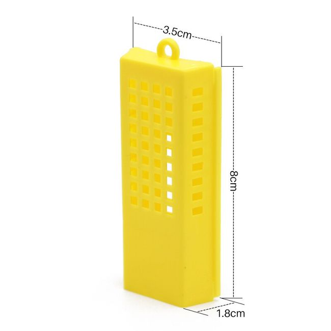 Beekeeping Materials Hive Transport Cage Yellow White Bee Queen Post Room Cage Plastic King Prisoner Cage Tool 5pcs, 02 Yellow, 5PCS