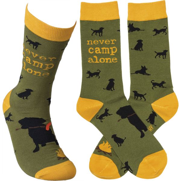 Primitives by Kathy 39216 Never Camp Alone Socks, One Size Fits Most