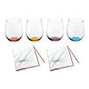 Riedel Volume 2 Happy O Wine Tumbler Set Multicolor with Two Polishing Cloths