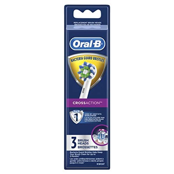 Oral-B Cross Action Electric Toothbrush Replacement Brush Heads Refill, 3 Count