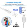 Charging Cable Replacement for Flawless Legs Shaver, 2 Pack Power Cord Electric Trimmer Charger Cable Charger Cord for Finishing Touch Flawless Legs Hair Remover Electric Shaver for Women, White