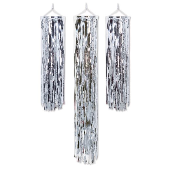 Beistle Silver Mini FR Gleam 'N Columns