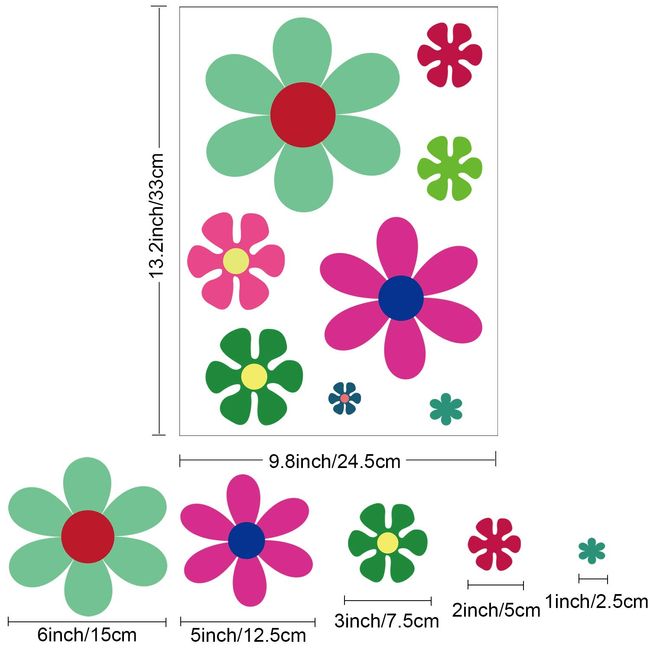 Daisy Stickers, Flower Stickers, Floral Stickers, Vinyl Stickers