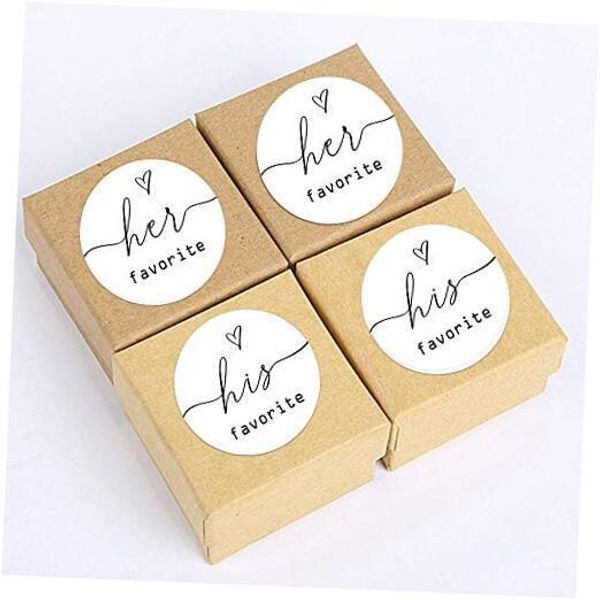 60pcs His Favorite and 60pcs Her Favorite Stickers Wedding Favor Labels His+Her