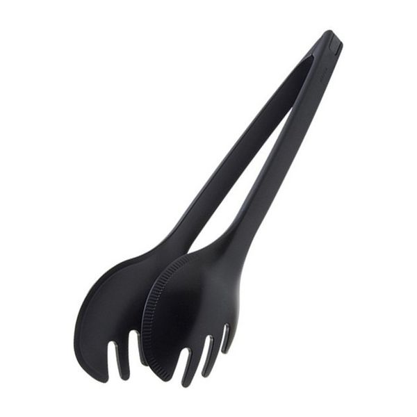 Marna Oicia K594BK Noodle Catch Tongs, Easy to Grab, Pasta, Udon, Etc., Kitchen Tongs, Noodles, Tongs, Black