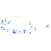 Handmade 3 String Adjustable Bead Surf Anklet - White Thread.