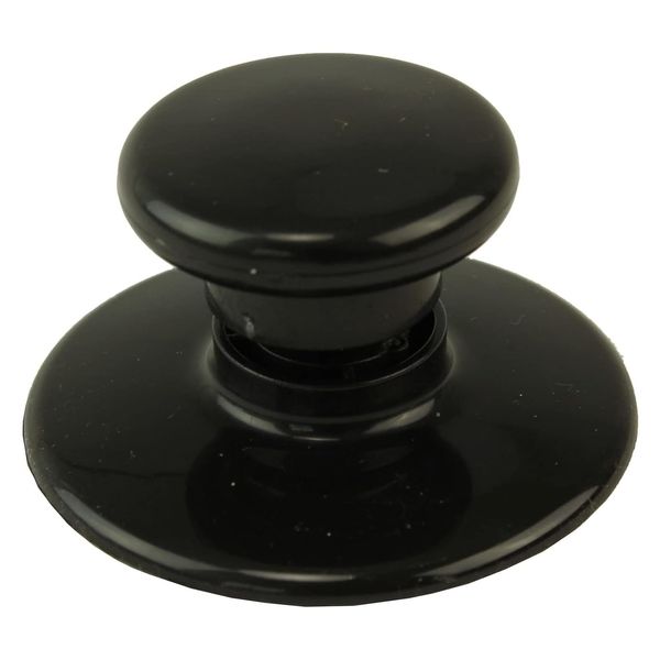 SPARES2GO Glass Lid Knob & Safety Skirt compatible with Morphy Richards 48710 48701 3.5L 48713 48715 48705 6.5L Slow Cookers (Black)