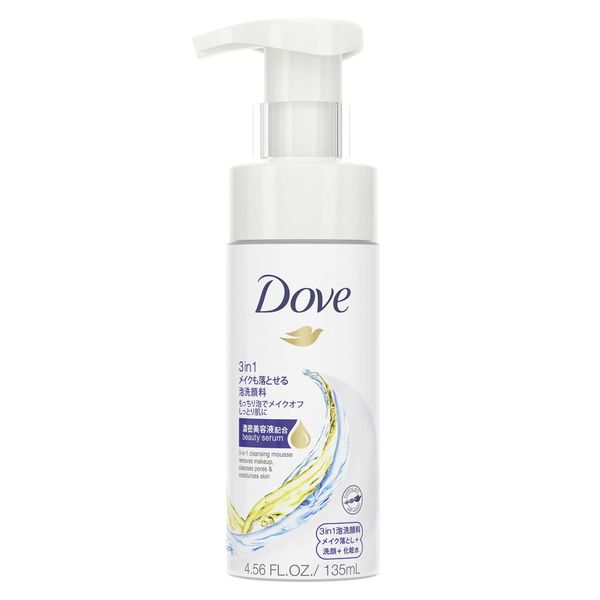 Dove Dove 3-in-1 Makeup Removeable Foam Face Wash, 4.6 fl oz (135 ml)