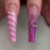 Title: Punk Style Pink Gun Nail Charms 10PCS - 3D Metal Decoration with Crystal Rhinestones for Acrylic Nails