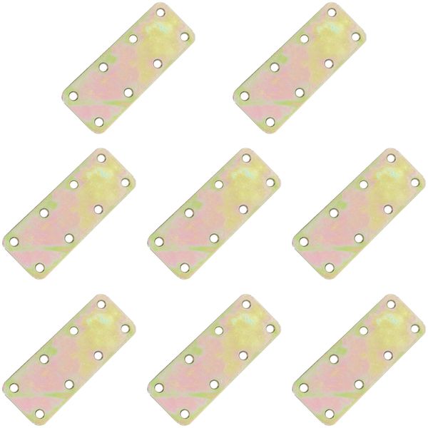 8 PCS Metal Mending Plates Flat Joining Plate Support Brace Bracket for Funiture
