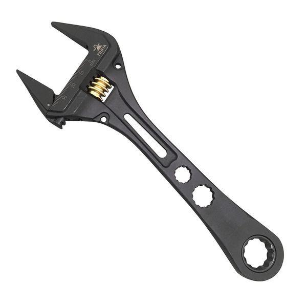 Fujiya FGL-38-BG Geared Monkey Wrench (Black Gold) Multi-functional Lightweight Type