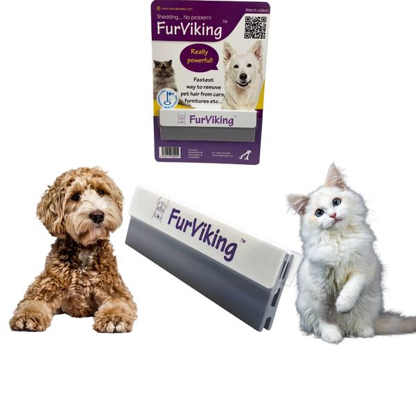 Furviking Pet Hair Remover For dog & cat | Reusable | Easily cleans Animal & Pets Fur from Fabrics,Sofa, Bed, Carpet and Car| Redesigned Lint Rollers System