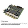 sourcing map DIP IC Chip Socket Adapter Round Pin 24P 2.54mm Pitch IC Socket for PCB Board Chip, 6 Pack