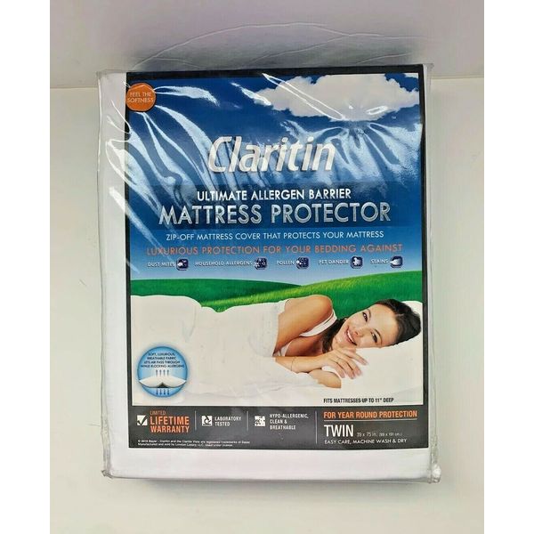 Claritin Ultimate Allergen Barrier Mattress Protector Twin