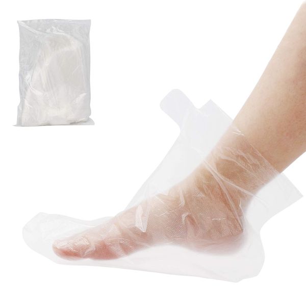 Segbeauty Disposable Foot Cover, Foot Protection, 100 Pieces, Waterproof, Shoe Cover, Transparent, Vinyl, Foot Cover, Unisex, Hygienic, Infection Prevention, Nursing Care, School, Commuting to Work or Cleaning, Includes Strong Tape, One Size Fits Most