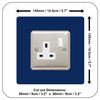 Single Socket Surround | Square | Acrylic Back Panel or Finger Plate | Light Switch Plug (Navy)
