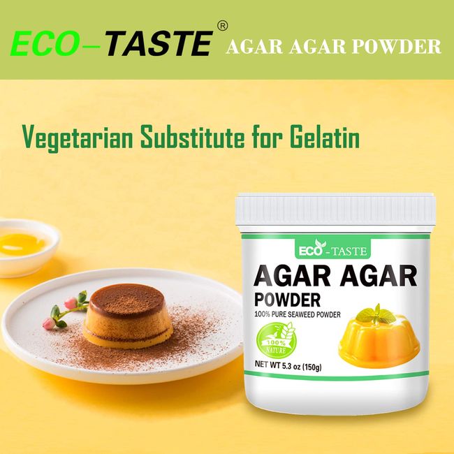  ECO-TASTE Agar Agar Powder, 5.3 oz(150g), 100% Natural Seaweed  : Grocery & Gourmet Food