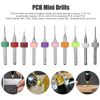 60Pcs Pin Bench Vise Mini Micro Hand Twist Drill Bits Set for Rotary Tools Kit
