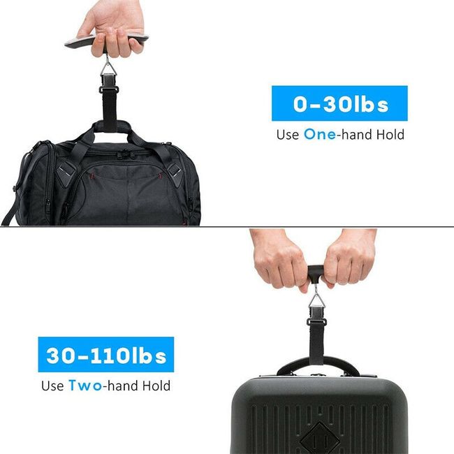 Portable Hand Held Digital Luggage Scale 50Kg 10g Fish Hook