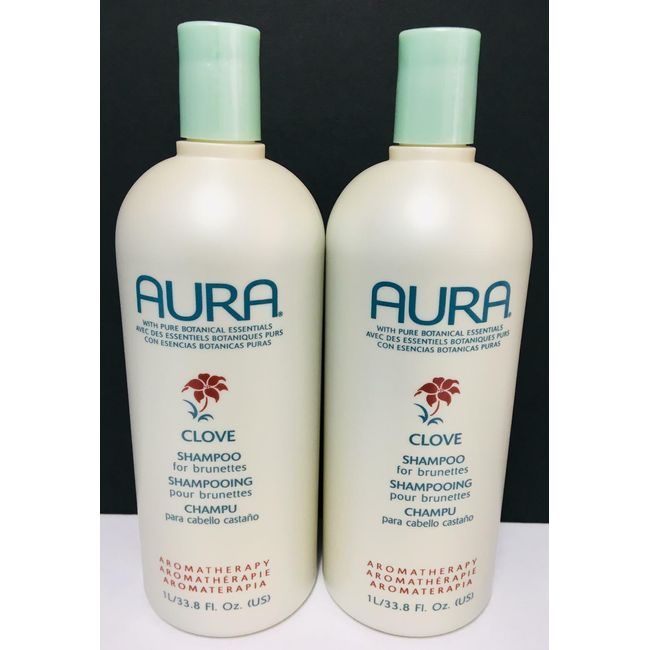 Aura Clove Shampoo For Brunettes Aromatherapy Naturelle Zotos - 2 Pack(1 L each)