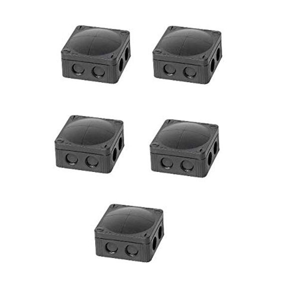 WISKA COMBI 308/5/S Enclosure, IP66, Junction Box, 51 mm, 85 mm, 85 mm, PP (Polypropylene), Black (5 pieces)