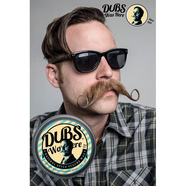Dubs Was Here - NATURAL HOLD Moustache Wax  1 oz tin