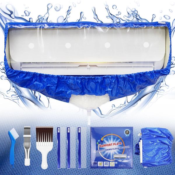 Split Air Conditioner Cleaning Cover Kit, Waterproof Dust Washing Clean Protecto