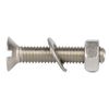 Bolt Base M2 x 20 Stainless Steel Slotted Countersunk Machine Screws Full Nuts & Washers (10 Each)