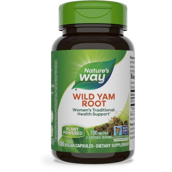 Nature's Way Wild Yam Root - 100 Vegan Capsules