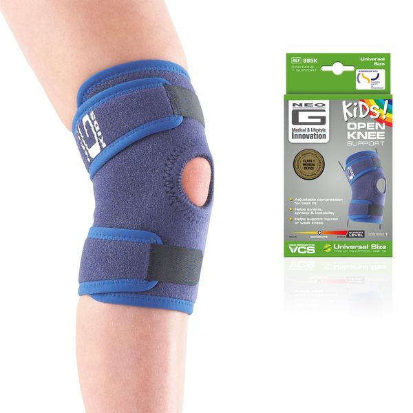 Neo G Kids Knee Support Child Open Patella – Kids Knee Brace for Joint & Meniscus Pain, Osgood Schlatter, Strains, Sprains, Instability, Juvenile Arthritis - Adjustable Compression