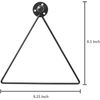 Modern Wall Mounted Triangle Metal Bathroom Kitchen Hand Towel Bar Rack, Black