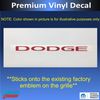Dodge Grille Emblem Overlay Decal - 2013-2025 Durango - (Color: Flat Black)