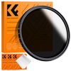 K&F Concept 37mm Variable ND Filter ND2-400 Variable Dimming Filter with 9 Level Dimming Adjustment Cleaning Cloth Ideal for Video Shooting (Nano-Basic)