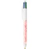 Bic 4 Colours Turquoise Marble Barrel Retractable 4 in 1 Ballpoint Pen