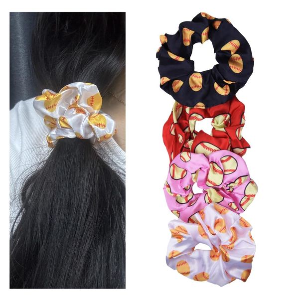 Softball Accessories Hair Ties Scrunchies Gifts for Girls Daughter Softball Hair bands Cute Scrunchies for Teen Girls Women Softball Gifts for Team Players Hair Pontail Holders Scrunchies