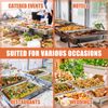 New 6 Pack of Stainless Steel Rectangular Chafing Dish Full Size  8 Quart 