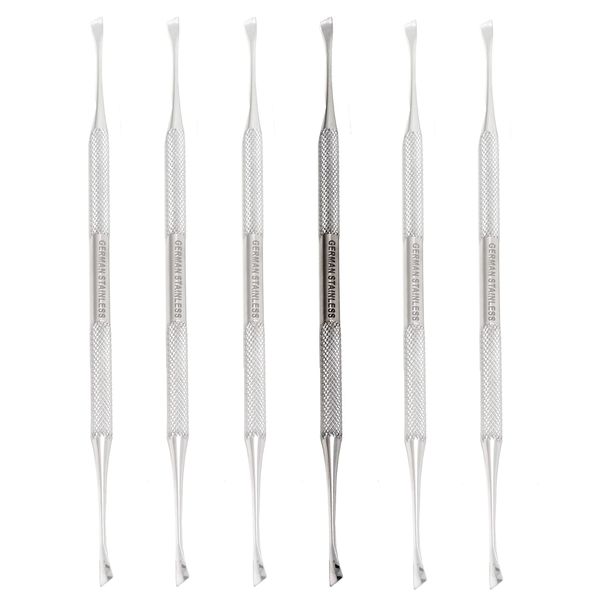 Professional Dental Tarter Scraper Tool - Set of 6 Dental Picks, Double Ended Tartar Remover for Teeth, Plaque Remover, Tooth Scraper - Added Tooth Cleaning at Home - 100% Stainless Steel, 6.5" Length