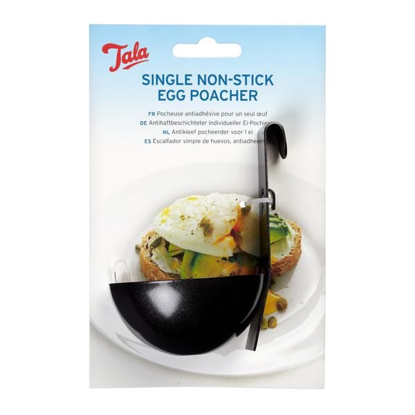 Tala Single Egg Poacher, Non-stick coating for quick and easy release and hanging hook for ease of use