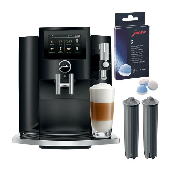 Jura S8 Automatic Coffee and Espresso Machine with Cleaning Tablets Bundle