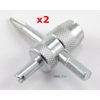 4 Way Tire Valve Stem Core Remover / Installer Heavy Duty Tool QTY 2